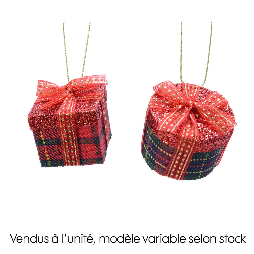 Boîte cadeau avec nœud dessus 4x4x3 cm rouge