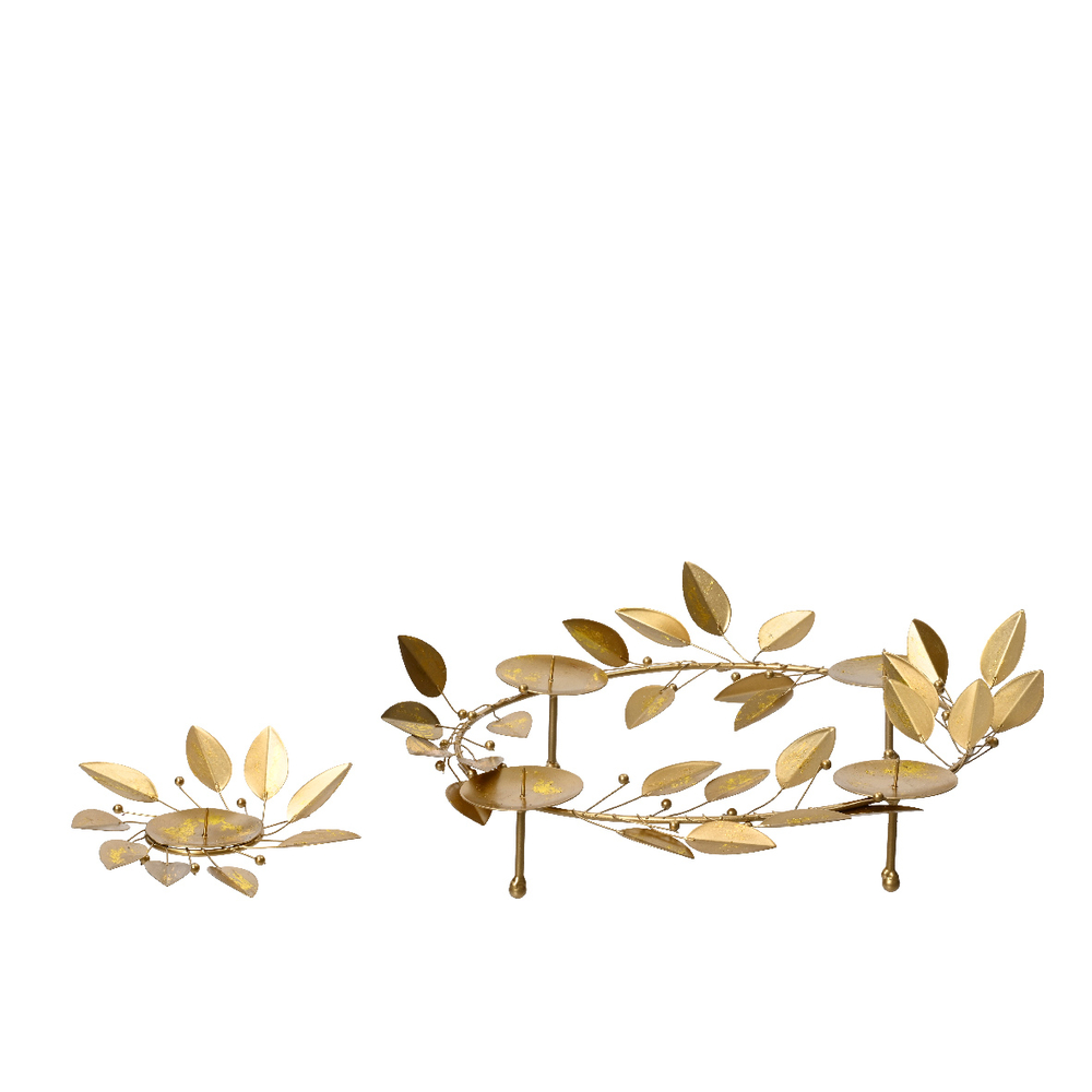 Bougeoir fer Ø35 H.8cm Or