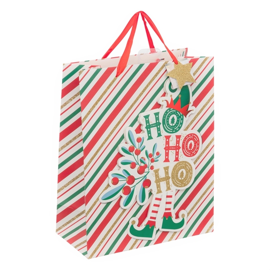 Sac cadeau en papier de l'atelier lutins du père Noël MM