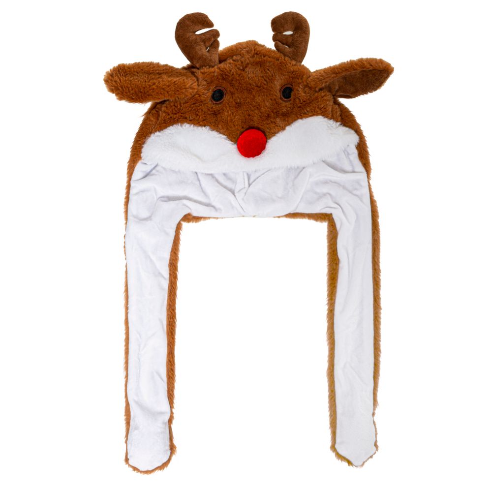 Chapeau Renne de Noël avec ses oreilles mobiles - - Taille unique