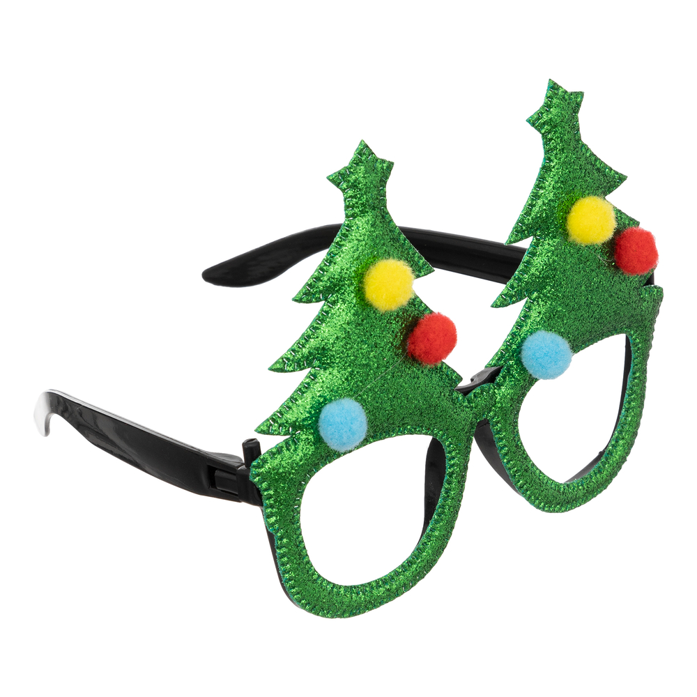 Lunettes Sapin de Noël avec pompons
