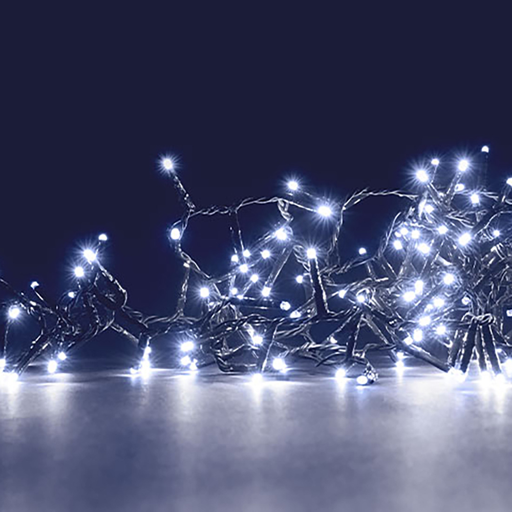 Guirlande lumineuse animée 'Flicker' 400 led, blanc froid et flash- 9m