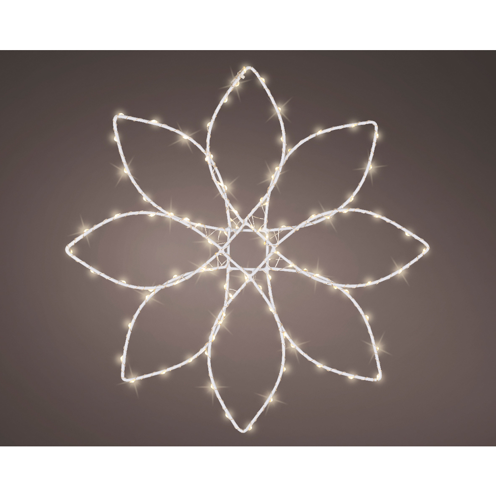 Décoration lumineuse Cadre fleur LED blanc chaud d 38cm