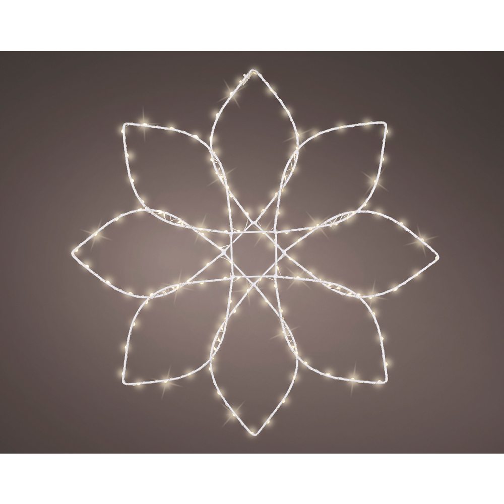 Décoration lumineuse Cadre fleur LED blanc chaud d 58cm