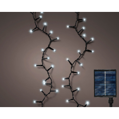 Guirlande lumineuse Solar compact noire 1000 LED - Blanc froid 22.5 m