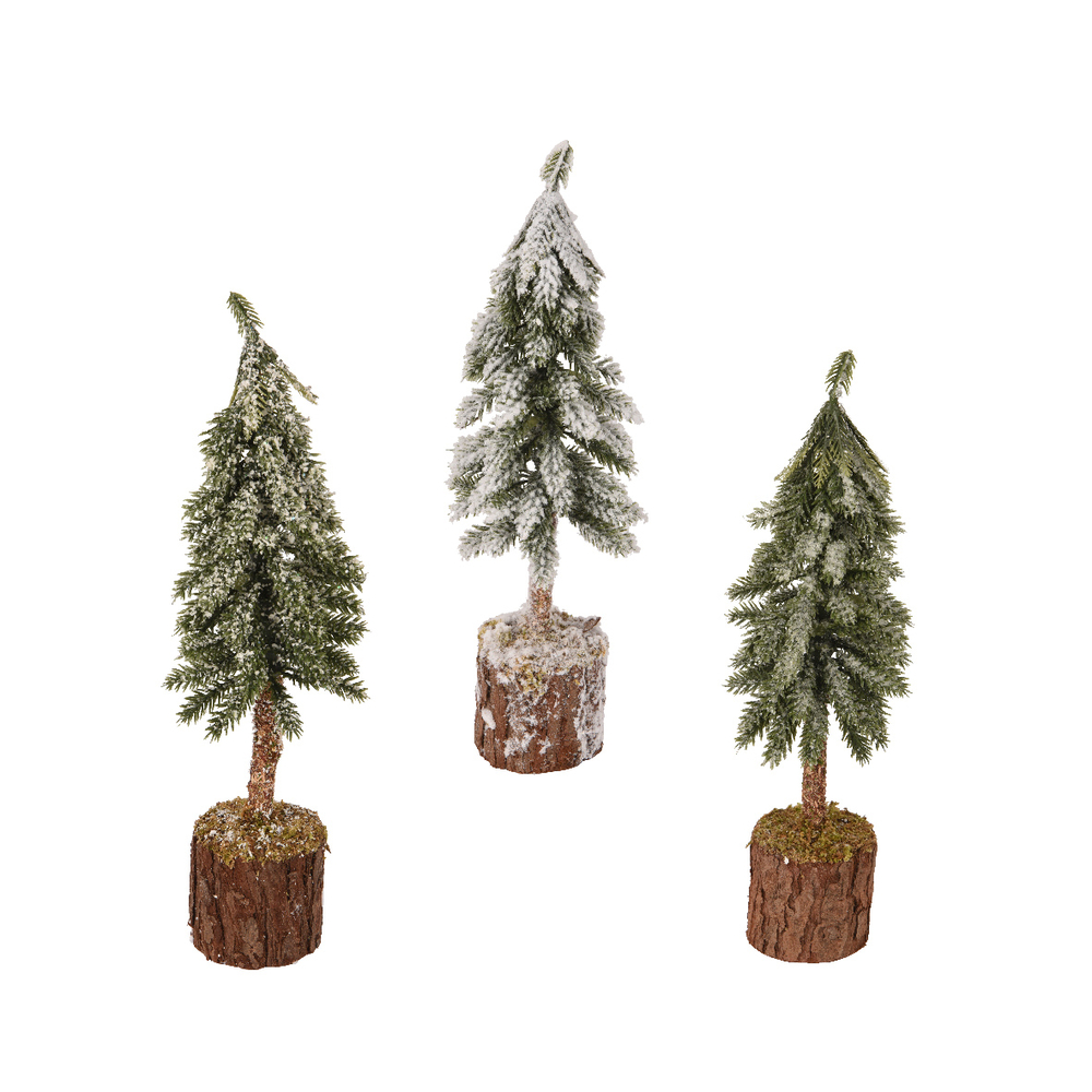 Petit sapin artificiel enneigé h 26 cm