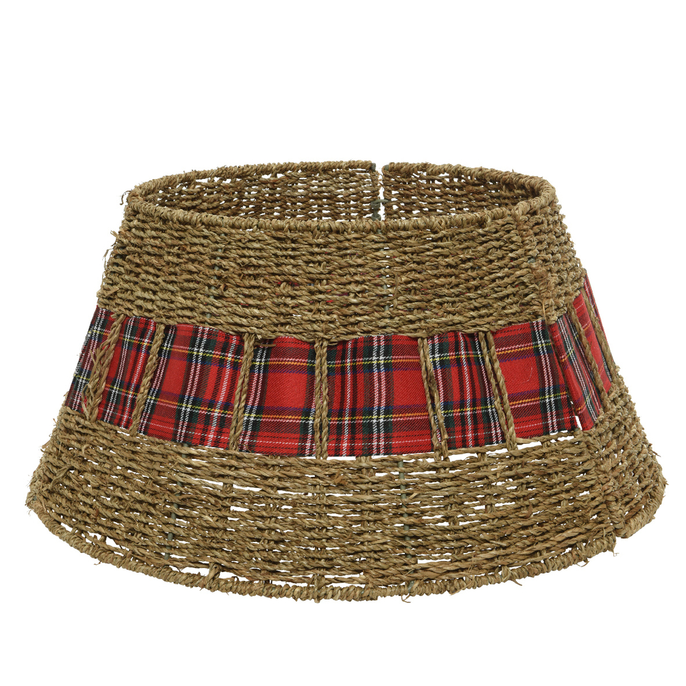 Cache-pied pour sapin en algue tissée - D.70 H.28cm