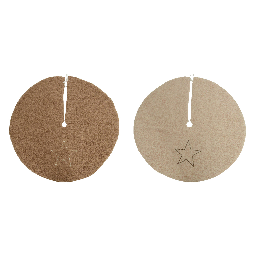 Jupe de sapin polyester décor étoile D100cm