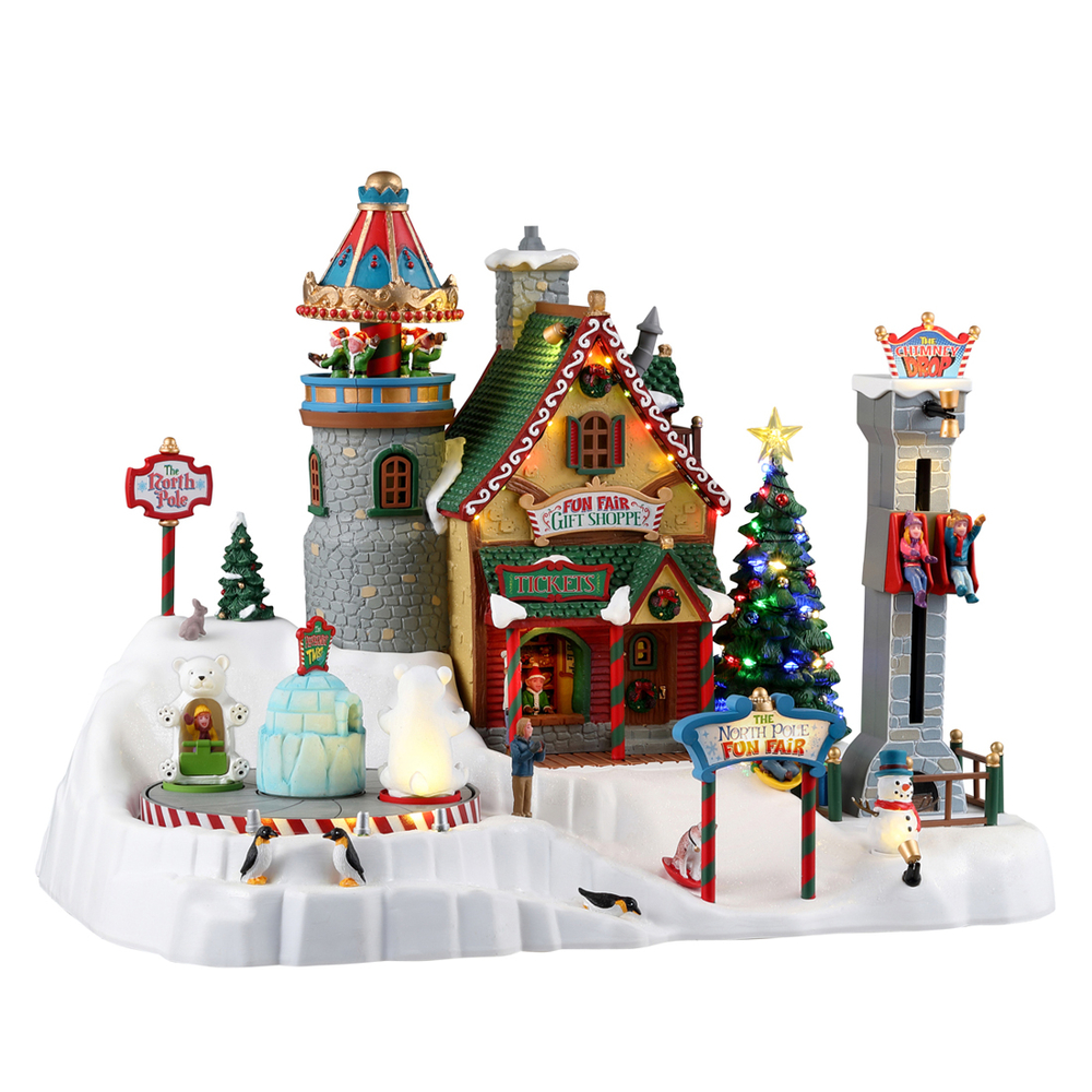 Fête foraine du pôle Nord pour village de Noël