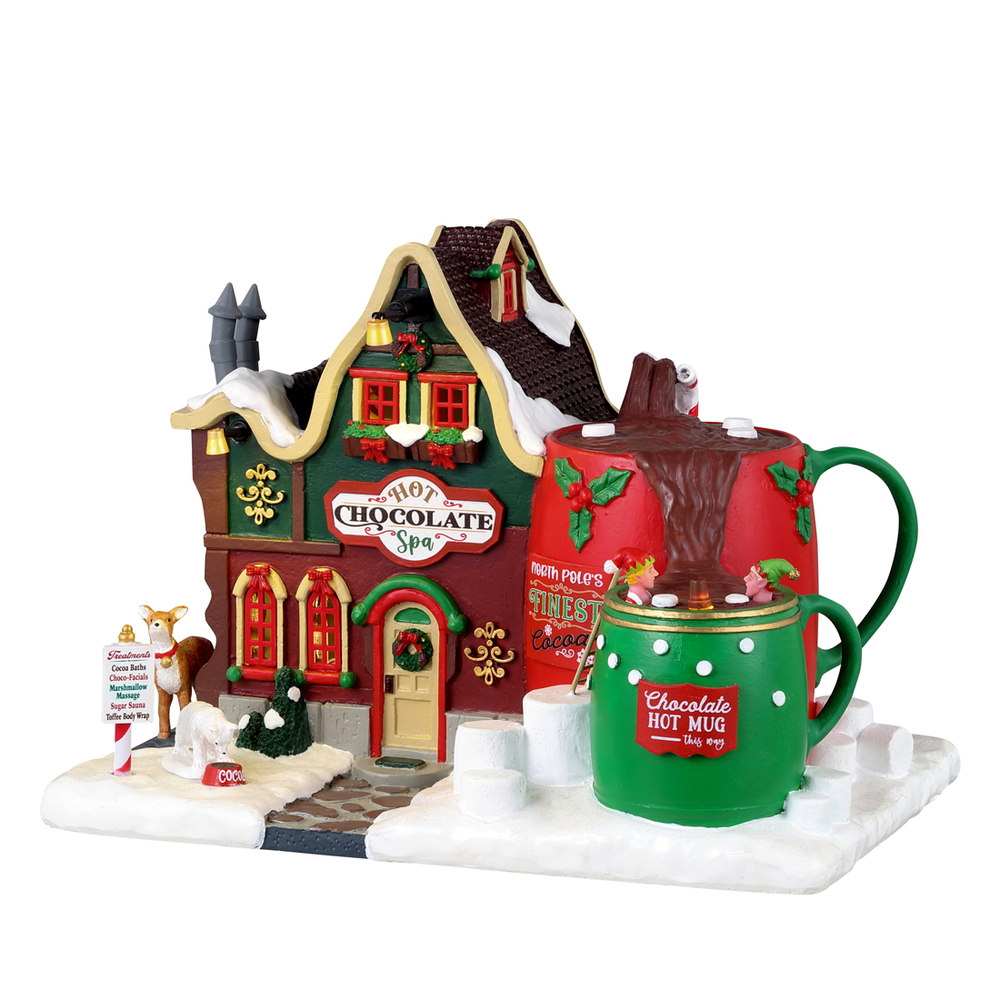 Spa au chocolat chaud pour village de Noël