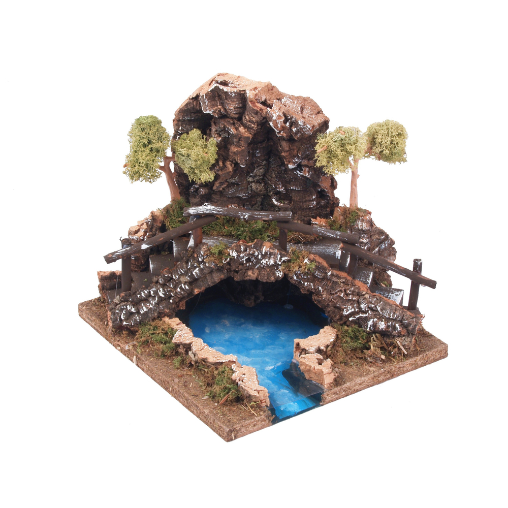 Décor village provençal : lac dans la grotte