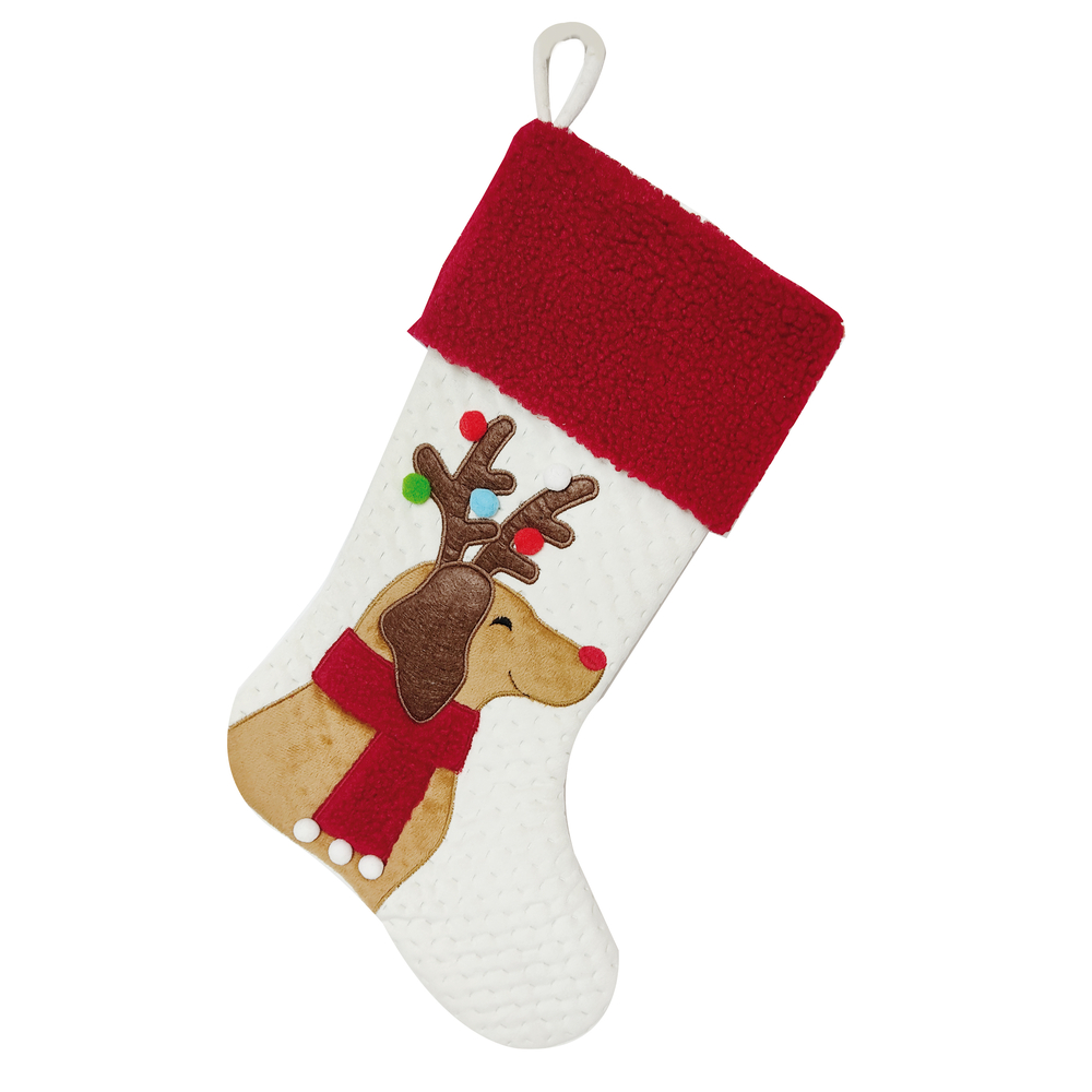 Chaussette de Noël à suspendre pour chien 44x28cm