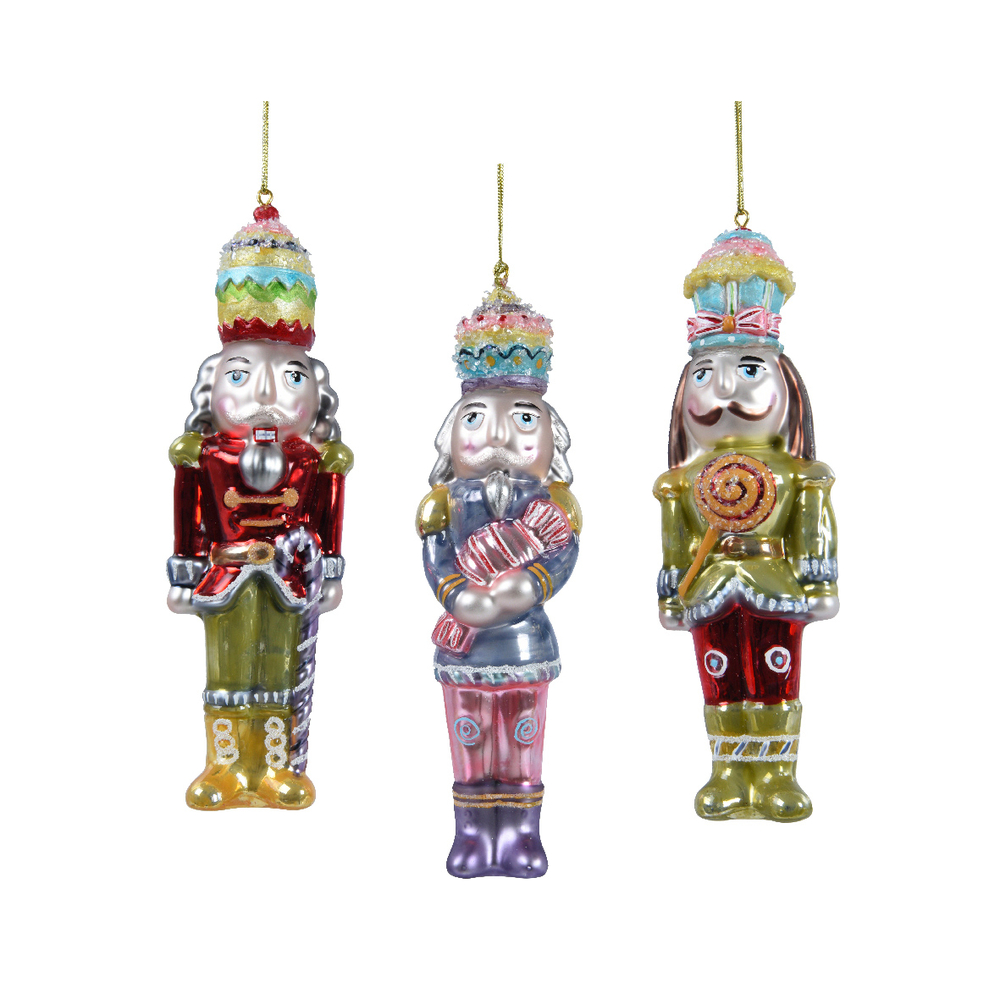 Suspension en verre casse noisette H16cm