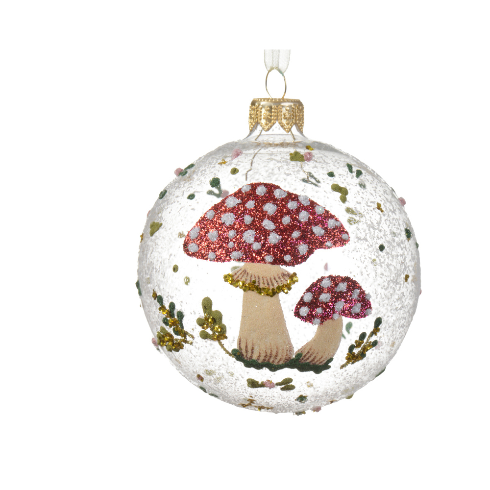 Boule verre champignon D 8 cm