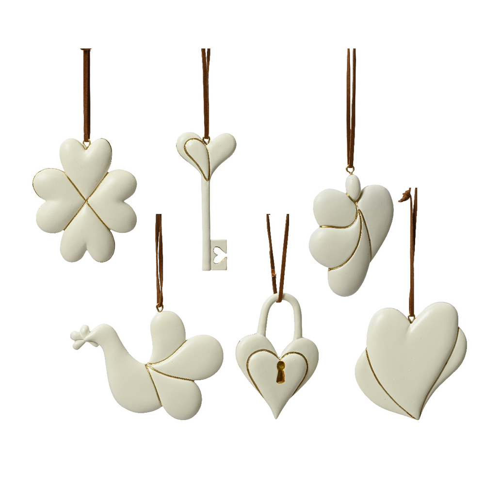 Suspension resine métal pampilles h 7.5 cm