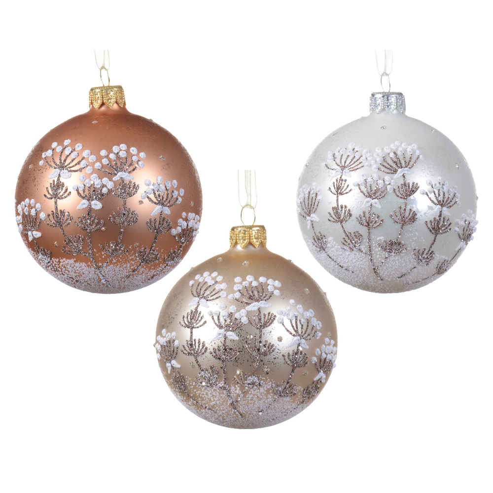 Boule de noël verre berceau du caucase D 8 cm