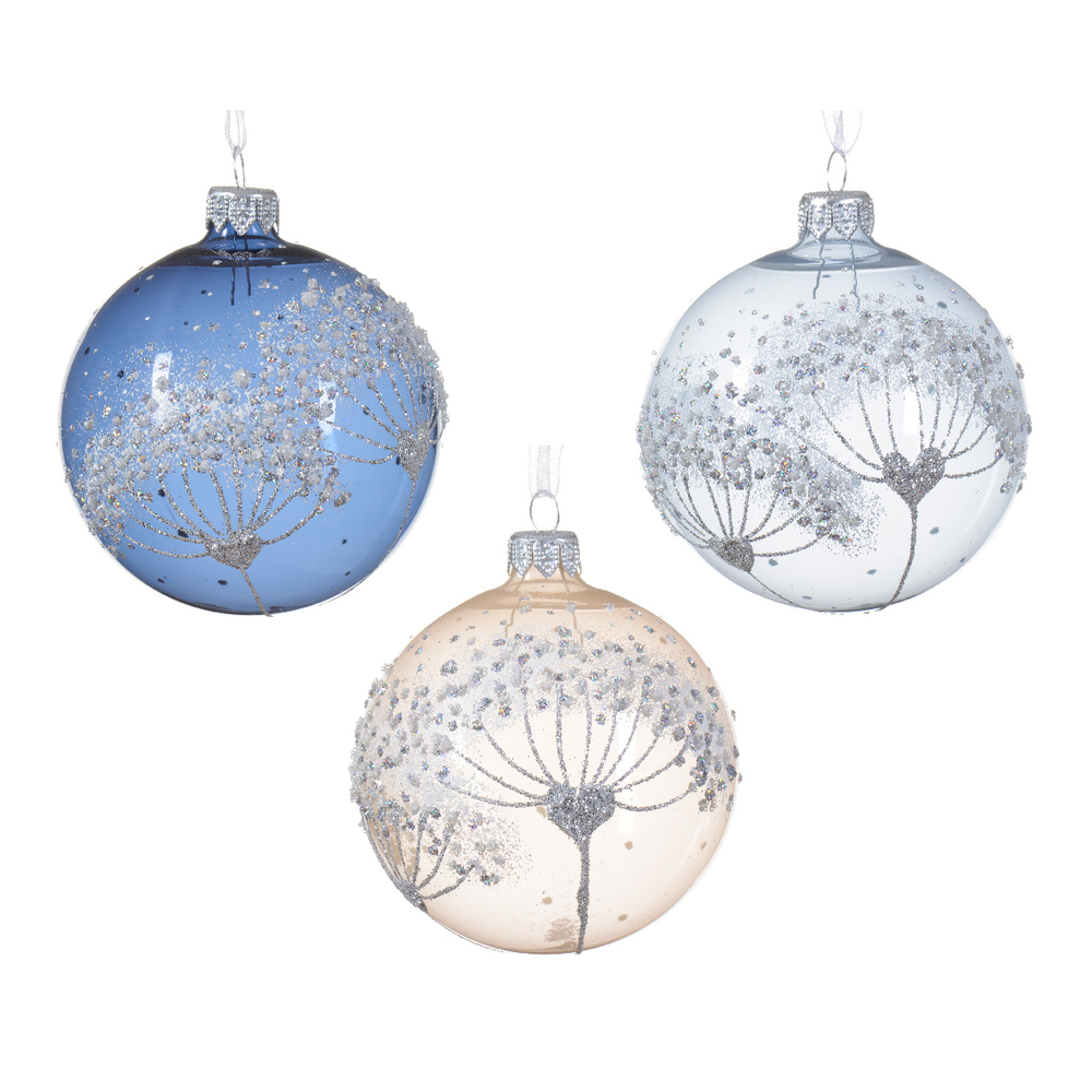 Boule de noël verre berceau du caucase D 8 cm
