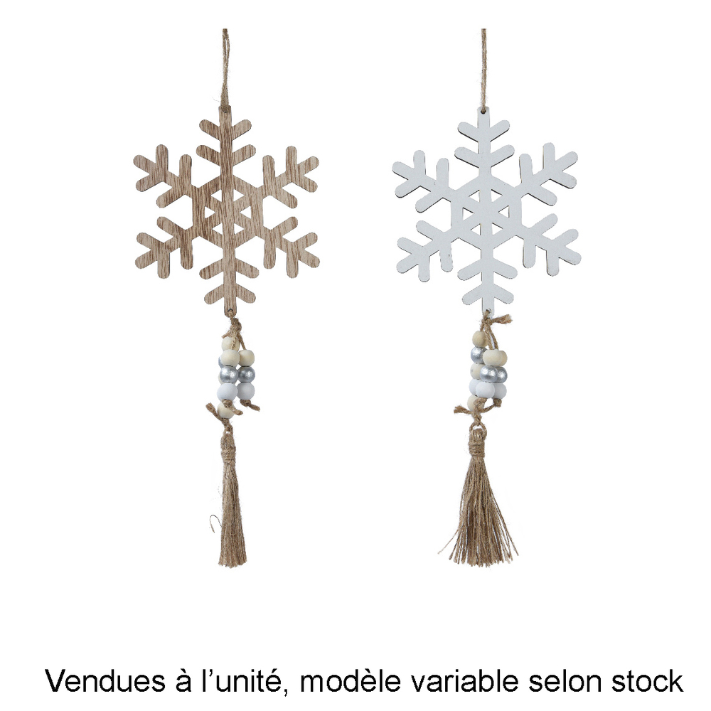 Suspension bois blanc H.15cm