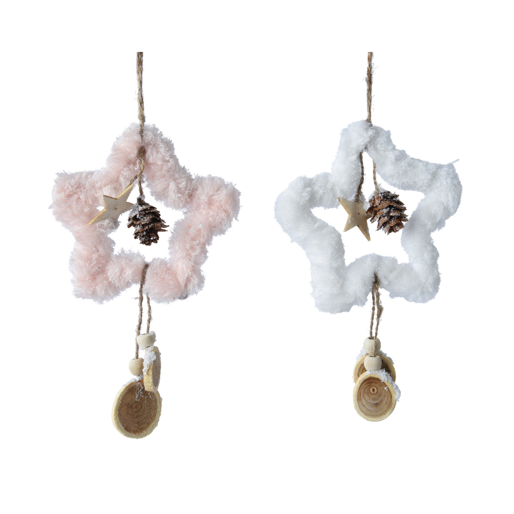 Suspension etoile polyester h 20 cm