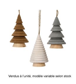 Suspension de Noël en bois : sapin - H.10cm