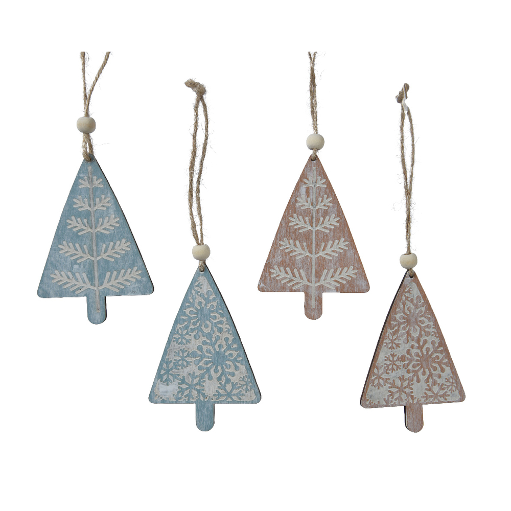 Suspension sapin bois blanc h 12 cm