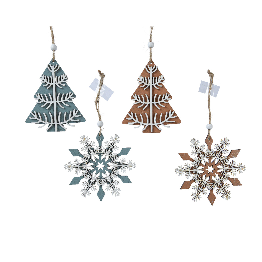 Suspension figurine bois h 13 cm