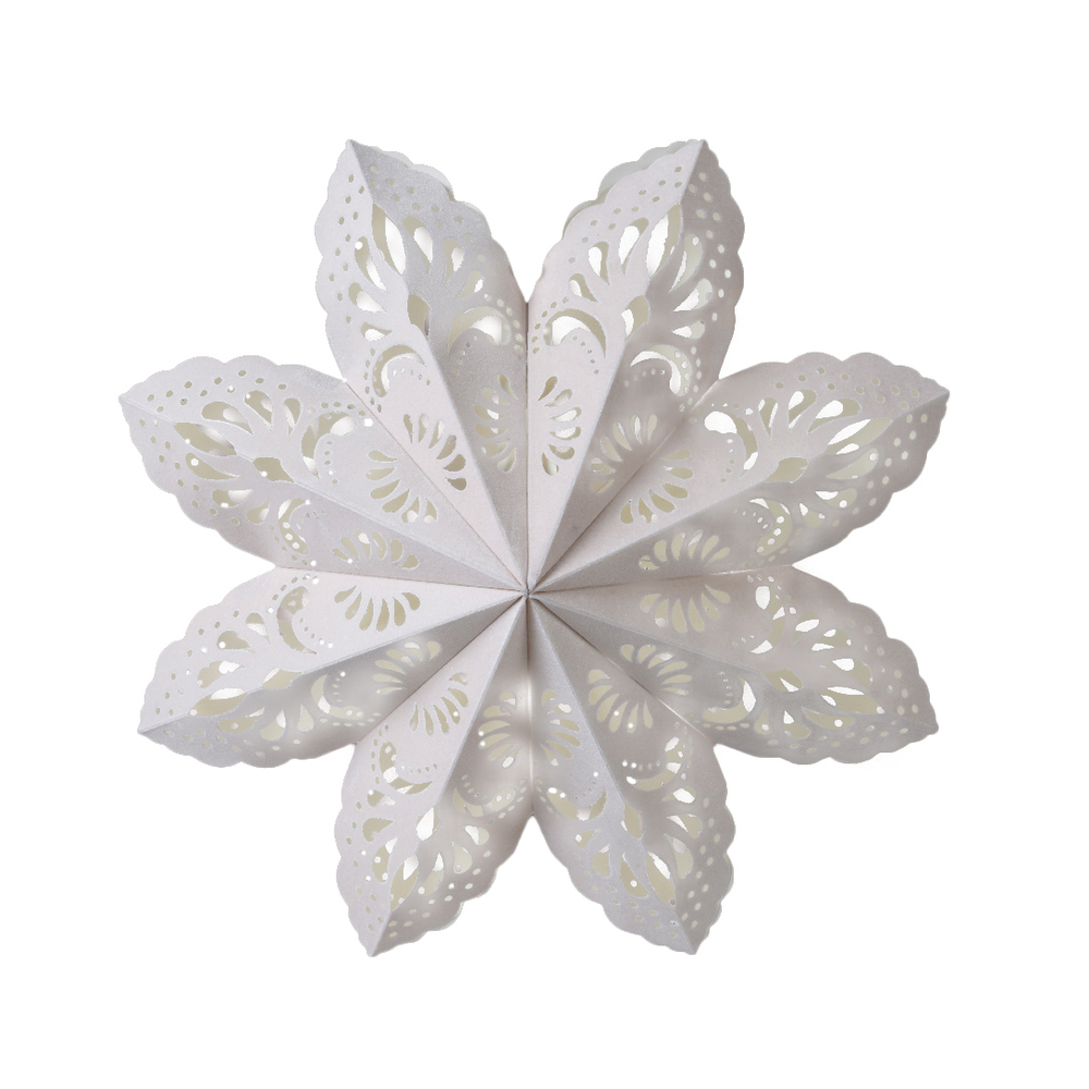 Suspension de Noël : flocon de neige, coloris blanc - D.50cm