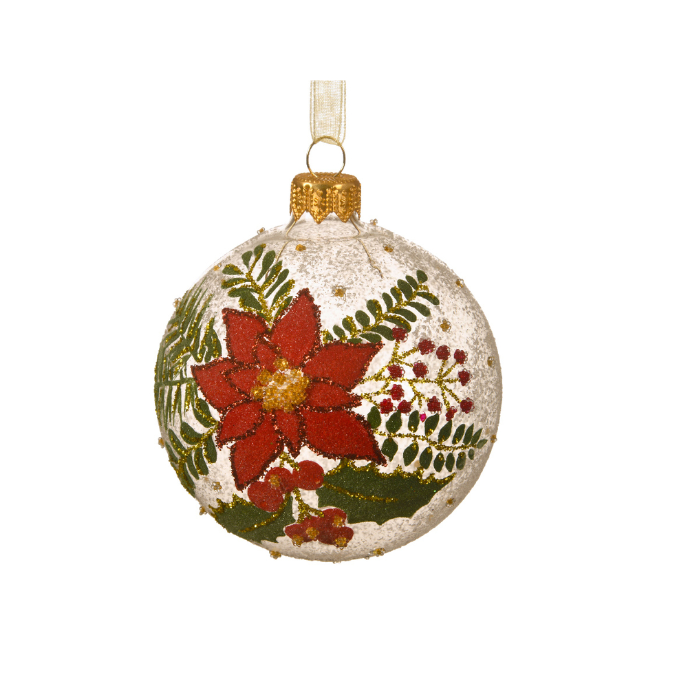 Boule de Noël en verre transparent - D.8cm