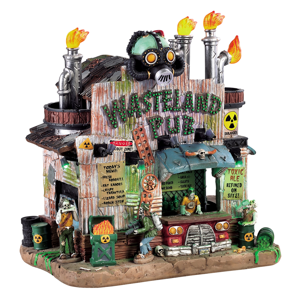 Scène animée Wasteland Pub pour village d'Halloween