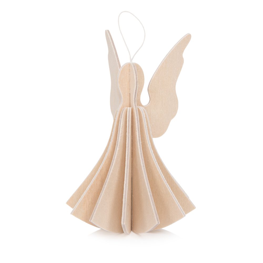 Ange en bois à assembler 6.5cm naturel