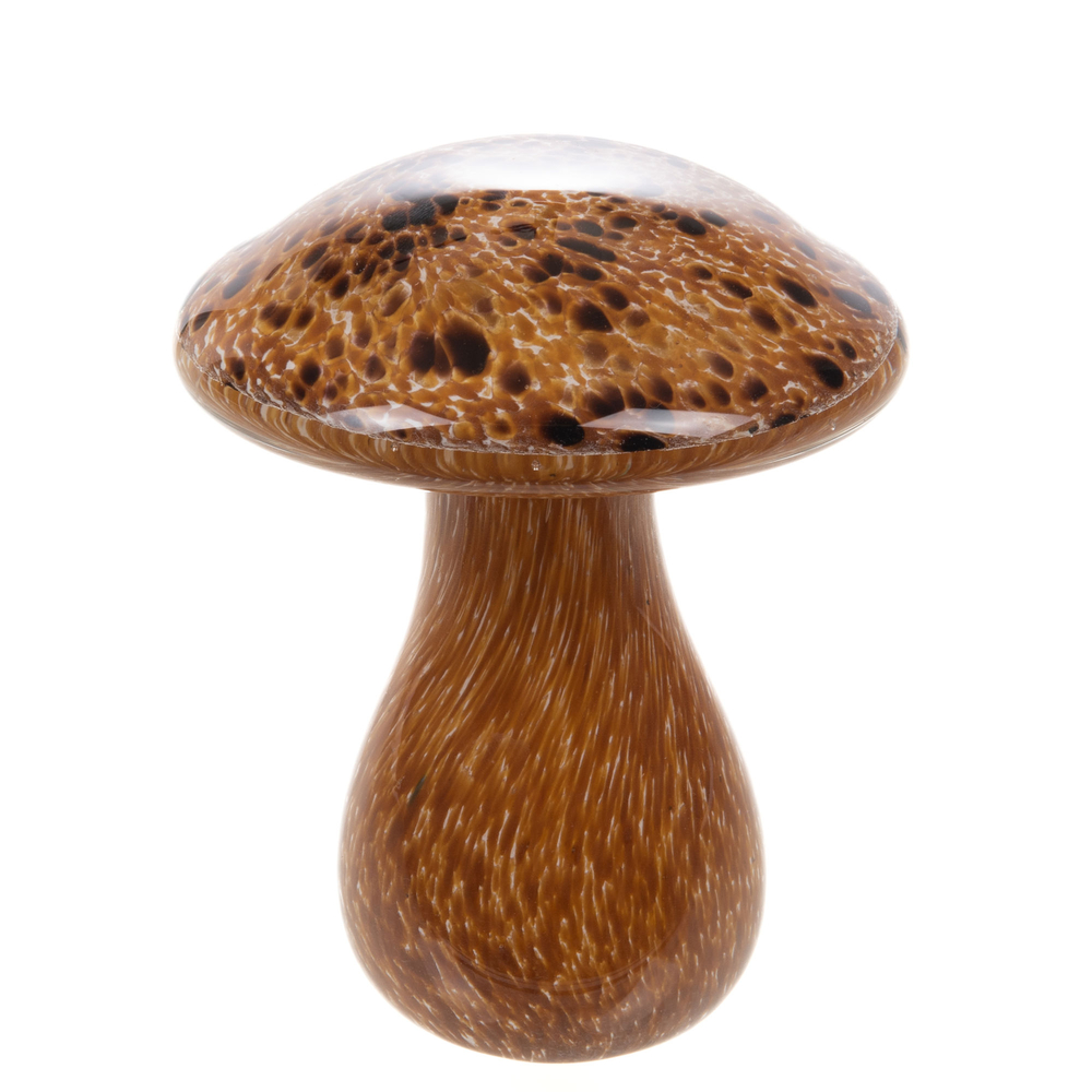 Sulfure 'Champignon noir', coloris marron - H.11cm