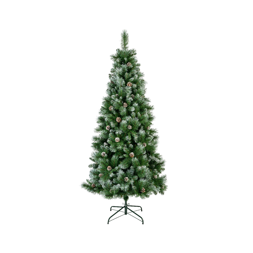 Sapin de Noël artificiel 'Sapin des Vosges' vert enneigé - 210cm