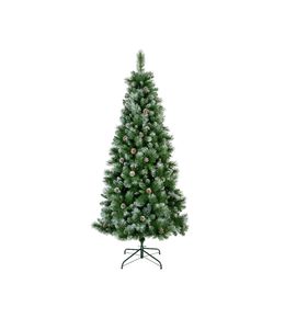 Sapin de Noël artificiel 'Sapin des Vosges' vert enneigé - 210cm