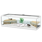 Aquarium pour tortue aquatique équipé blanc L.104 x l.40 x H.30 cm