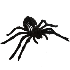 Araignée velours en plastique noire 12.5 x 20.5 cm