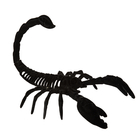 Scorpion velours en plastique noir 20.5 x 14.5 cm