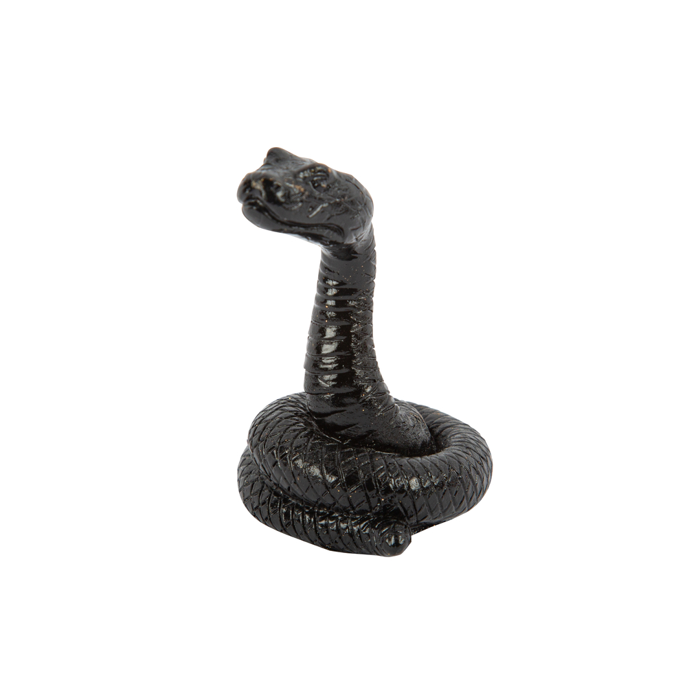  Serpents en résine noirs 6 x 4.5 cm - x 2