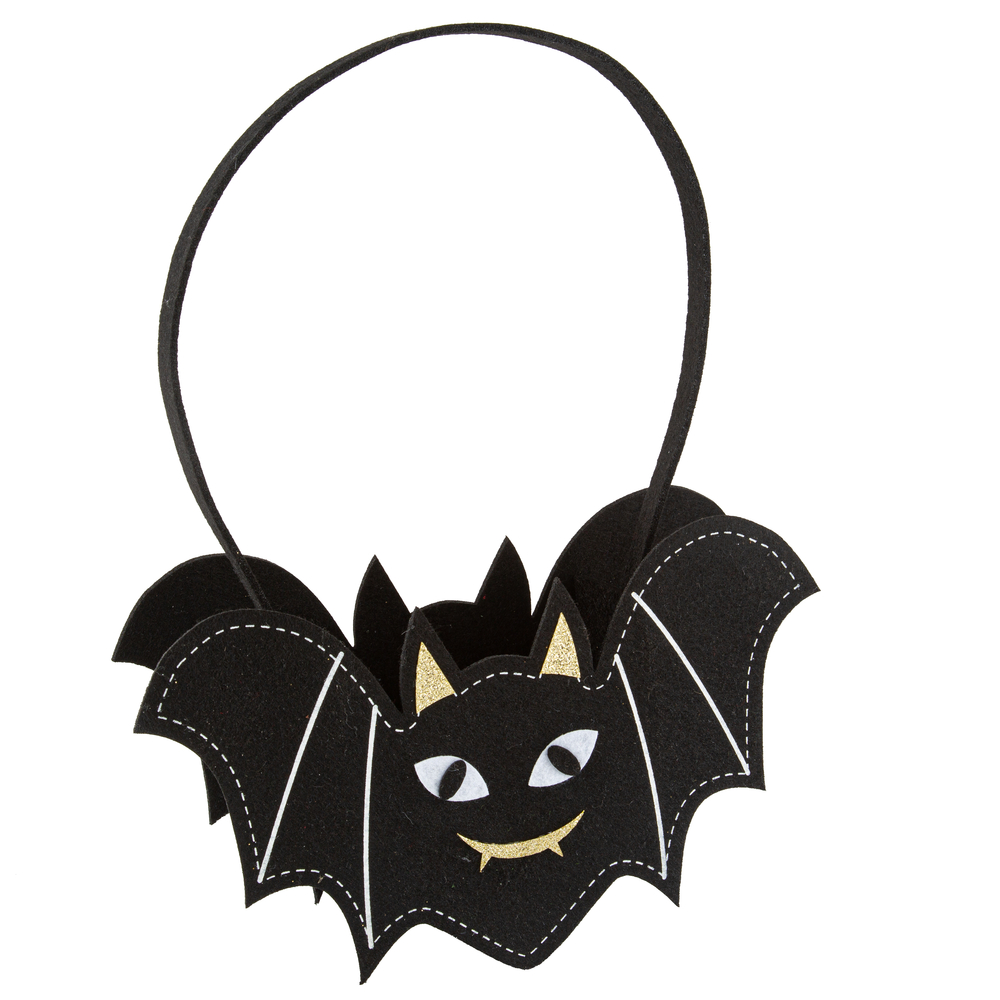 Panier Chauve-souris en feutrine noir 42 x 29 x 10.5 cm