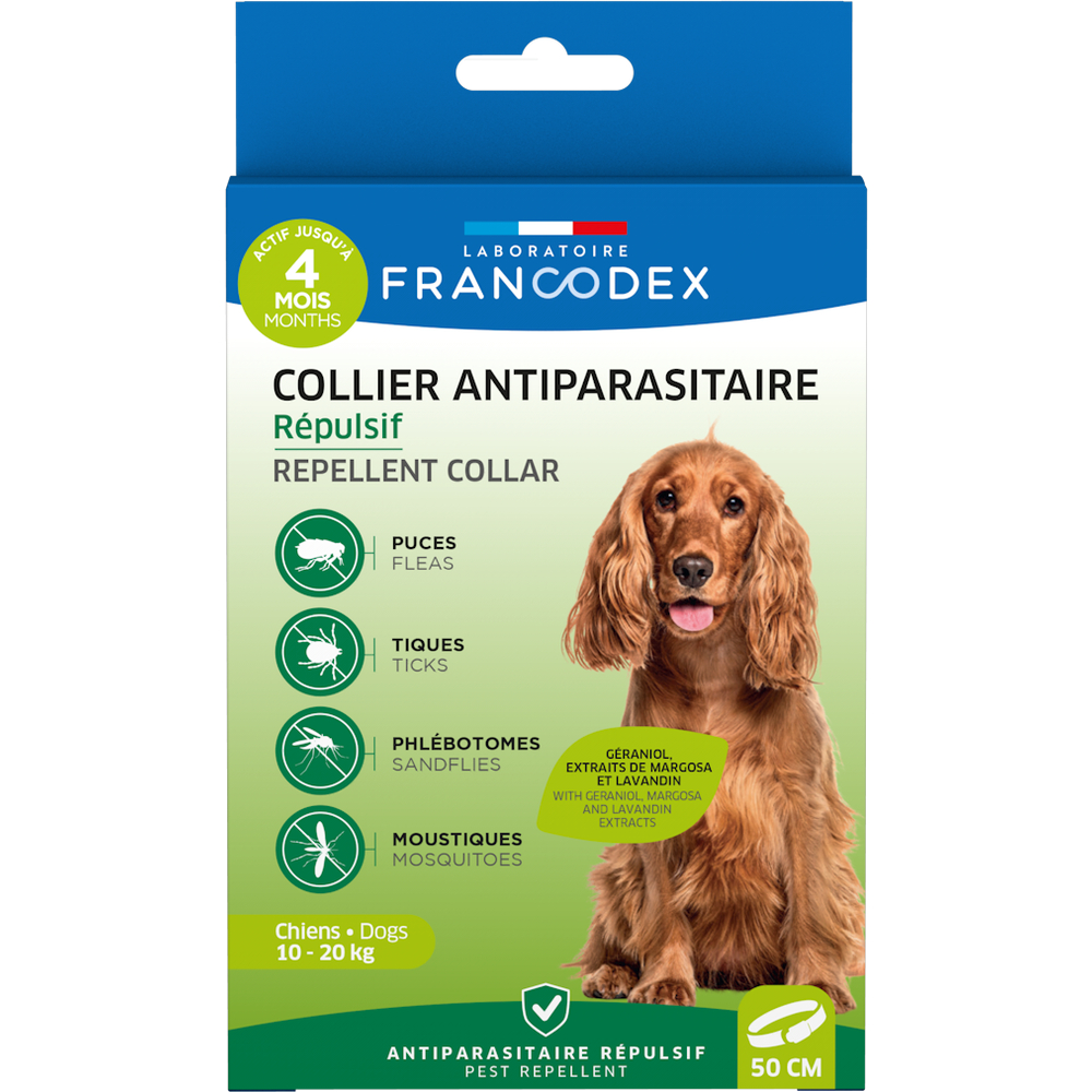 Collier insectifuge pour chien 10-20kg