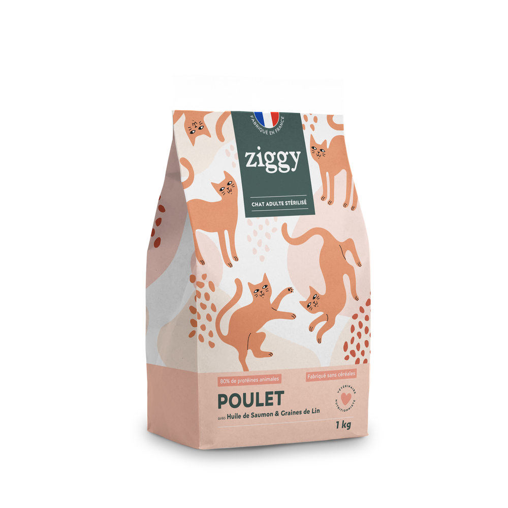 Croquettes pour chat adulte stérilisé au poulet 1kg