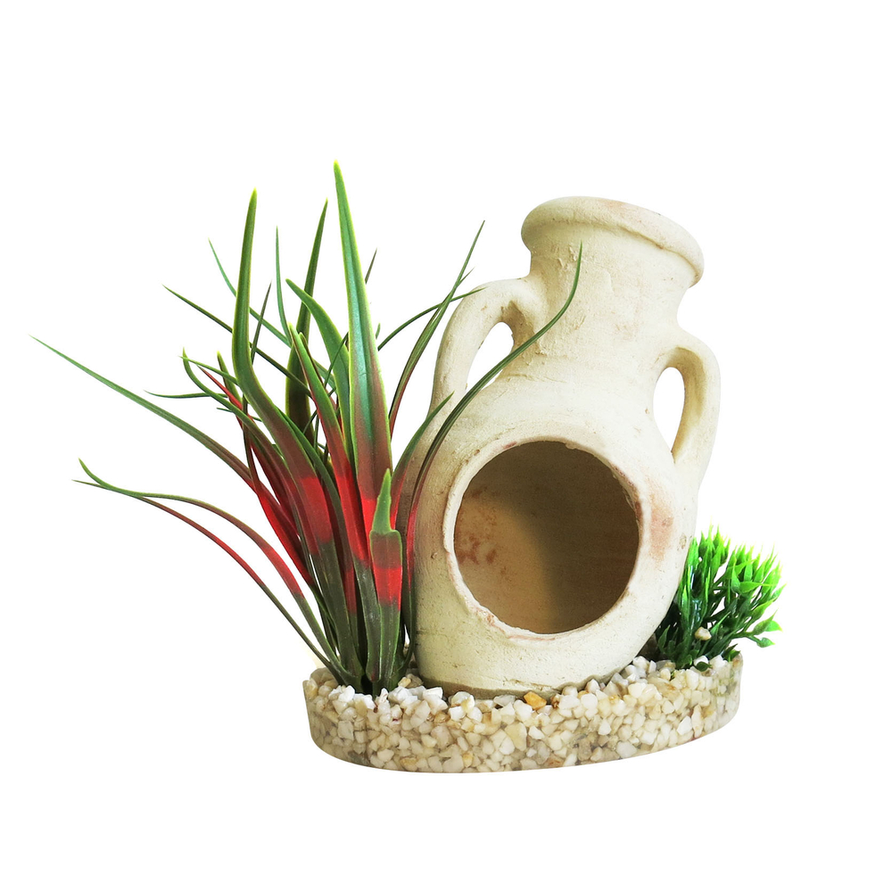 Décor aquarium Tyrol amphore biscuit papyrus