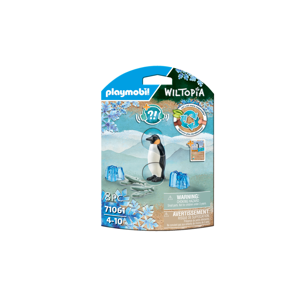 Figurine manchot empereur pour enfant WILTOPIA en plastique - 8 pièces