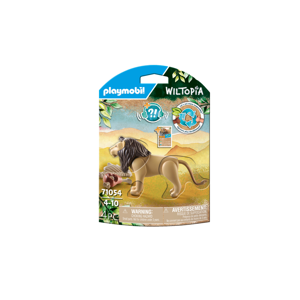 Figurine lion pour enfant WILTOPIA en plastique - 4 pièces