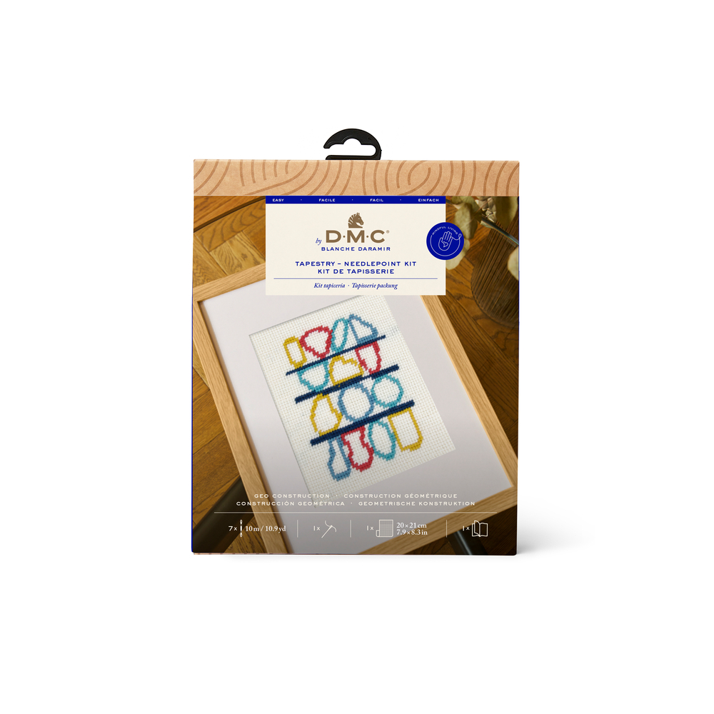 Kit de tapisserie à broder à motifs géométriques