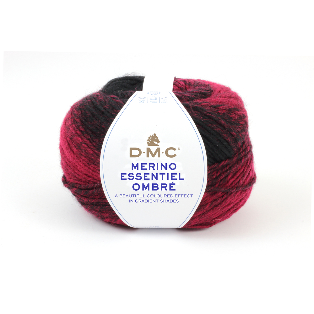 Pelote Merino Essentiel Ombré en laine/acrylique, coloris 1001 - 150g