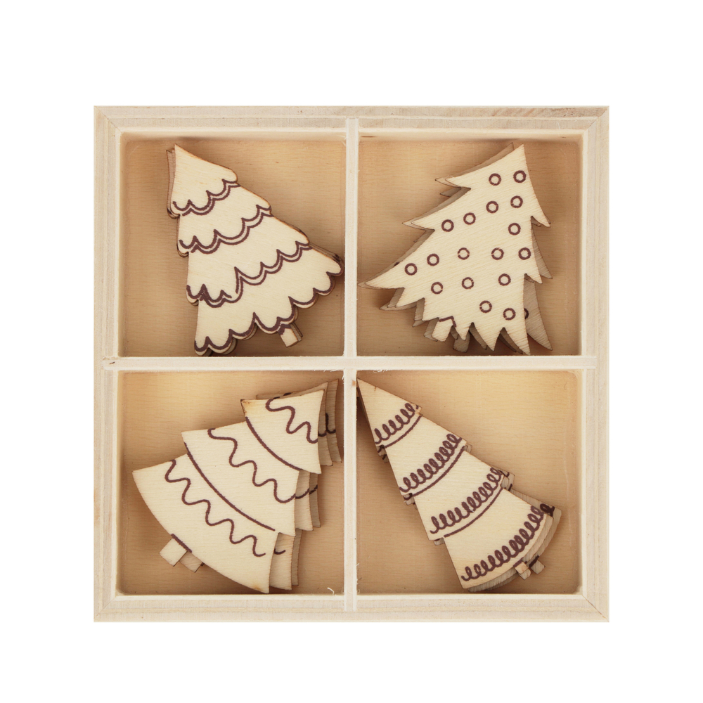 Casier 12 mini silhouettes Let it snow sapin