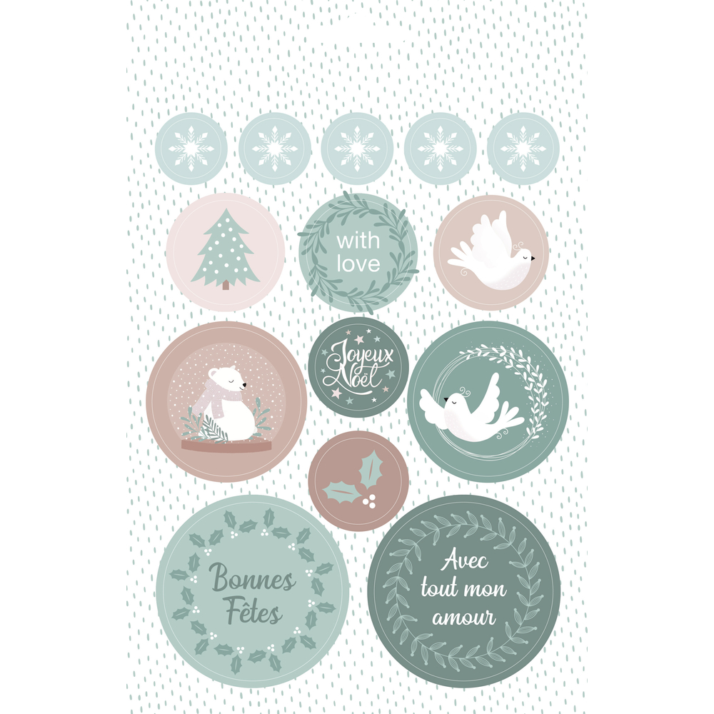 Sticker book 168 stickers Let it snow