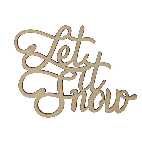 Die cut paper Let it snow