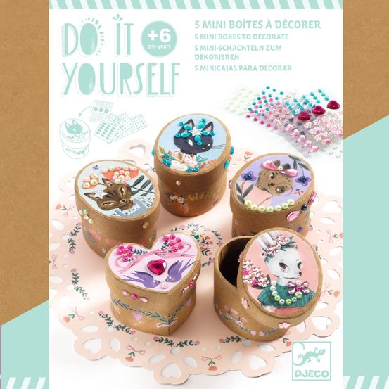 Kit créatif DIY : 5 boîtes à décorer