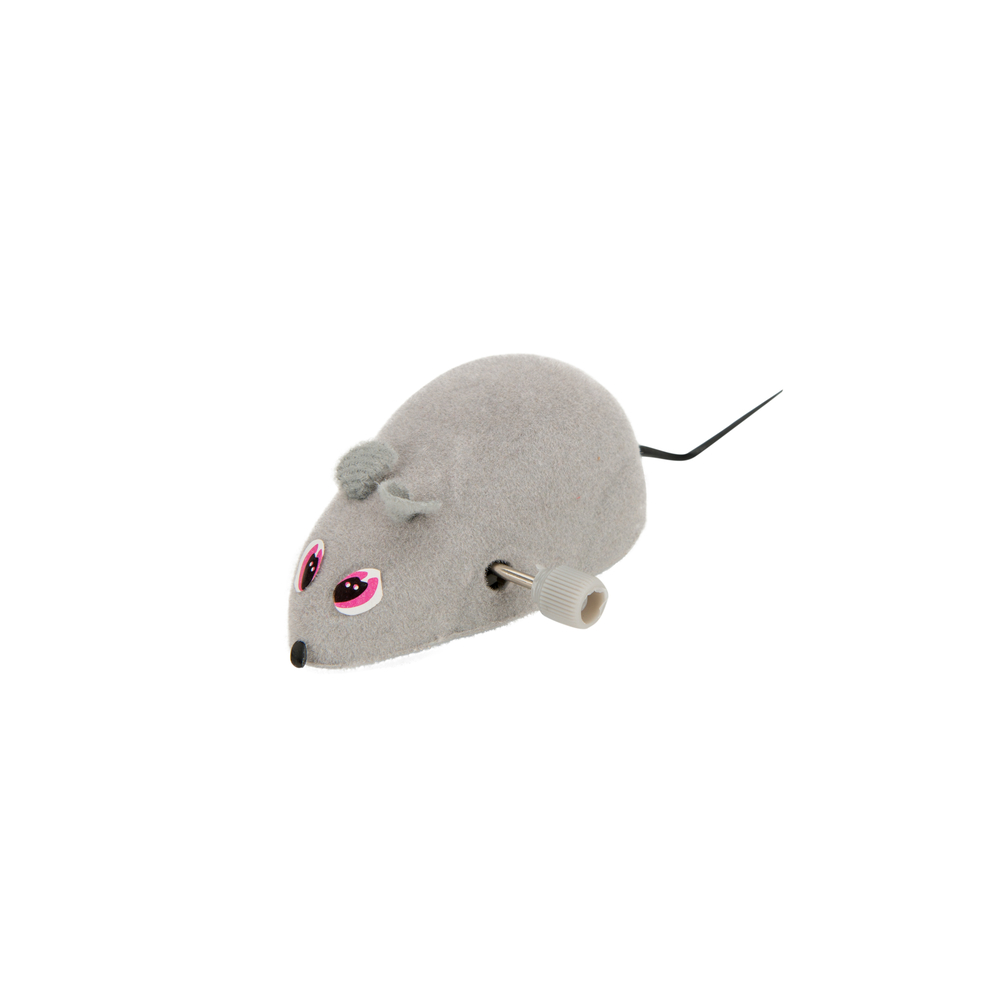 Jouet pour chat Souris mécanique coloris gris 